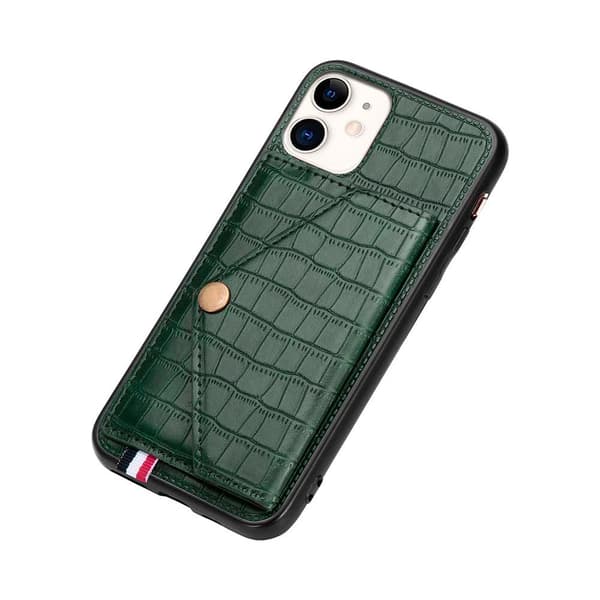 iPhone 11 - Stilfuldt krokodillecover med kortrum Blå