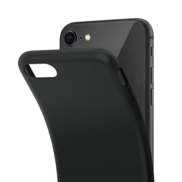 iPhone 7 - Stilrent Mattbehandlat Silikonskal Svart