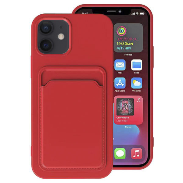 iPhone 11 - FLOVEME Kotelo Korttipidikkeellä Röd