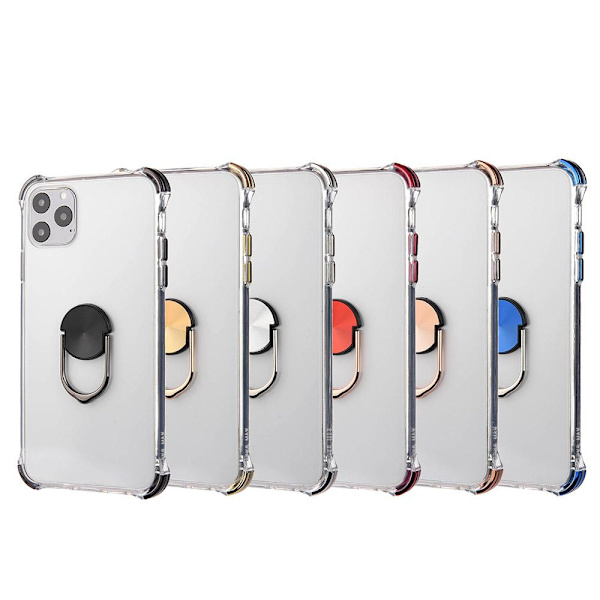 iPhone 11 Pro - Praktiskt Skyddsskal med Ringhållare Red Röd