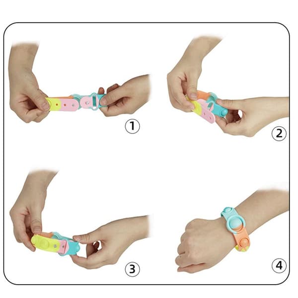 Fidget Toy Armband Pop It Simple Dimple Grön