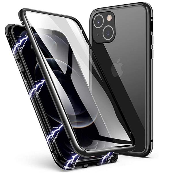 iPhone 14 Plus - Magnetiskt Dubbelsidigt Skal Blå