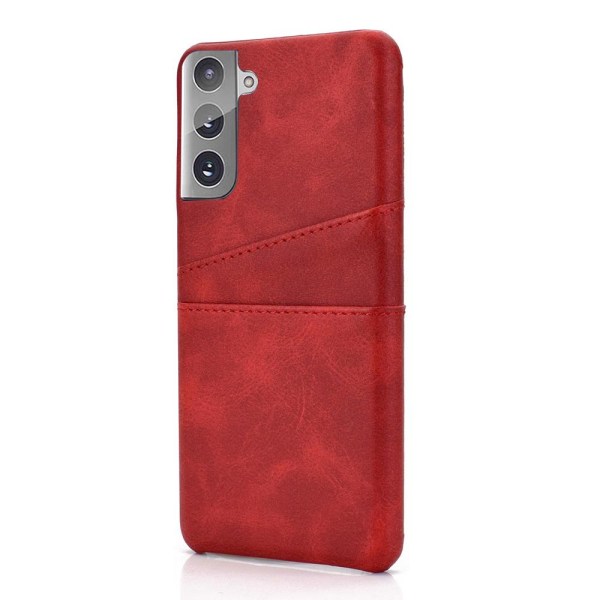 Samsung Galaxy S21 Plus - Cover med kortholder Röd