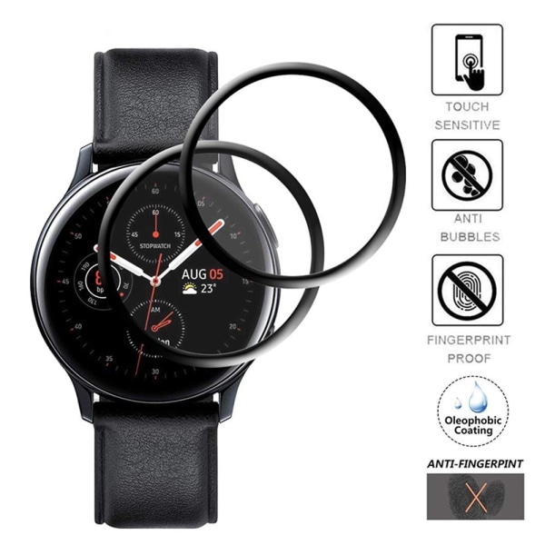 Galaxy Watch Active2 Mjukt Skärmskydd PET 40/44mm R820/R830 Svart 40mm