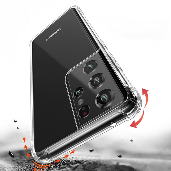 Samsung Galaxy S21 Ultra - Skyddsskal med Tjocka Hörn Transparent