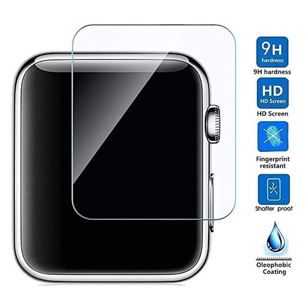 Premium HD 2.5D Skärmskydd för iWatch 4/5 40mm och 44mm - Kristallklart Skydd Transparent