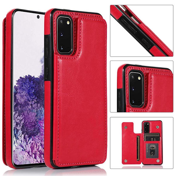 Samsung Galaxy S20 FE - Effektivt cover med kortrum Svart