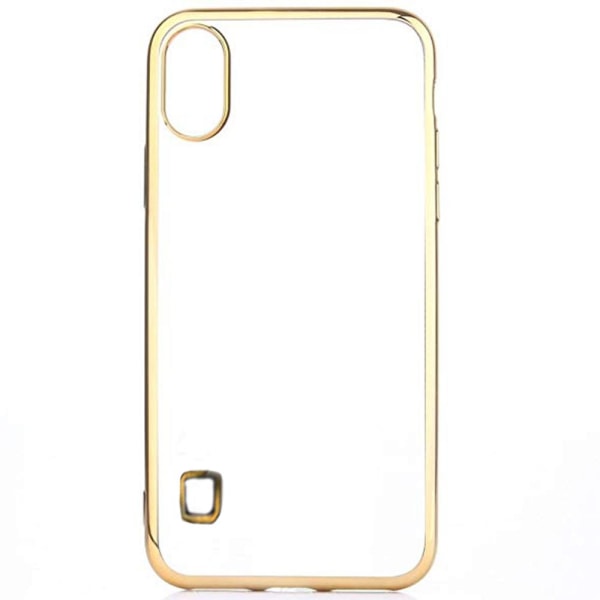 Samsung Galaxy A10 - Stilfuldt beskyttende silikonecover FLOVEME Gold Guld