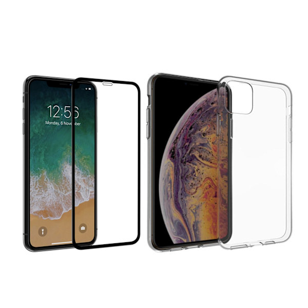 iPhone 11 - Stötdämpande Silikonskal med Skärmskydd Transparent