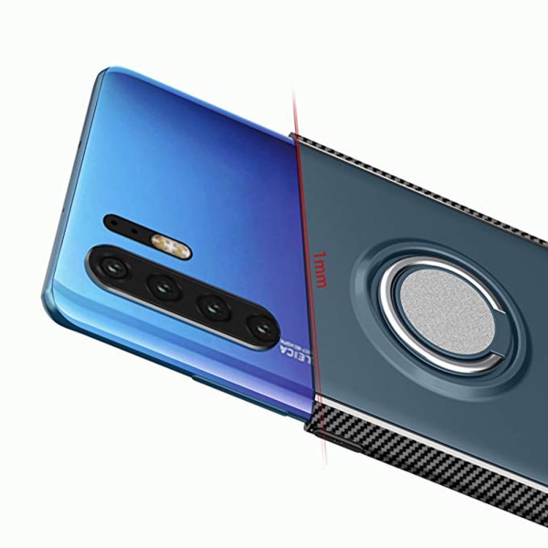 Huawei P30 Pro - Praktiskt Stilsäkert Skal Ringhållare (FLOVEME) Blå