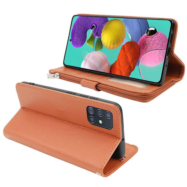 Samsung Galaxy A51 - Robust Plånboksfodral Brun