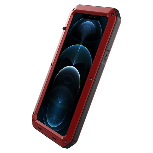 iPhone 13 Pro - HEAVY DUTY aluminiumsdeksel Röd