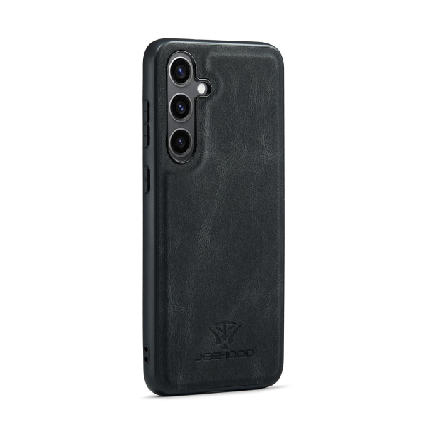 Läderplånbok med magnetiskt hållare för Galaxy S24 Plus Röd