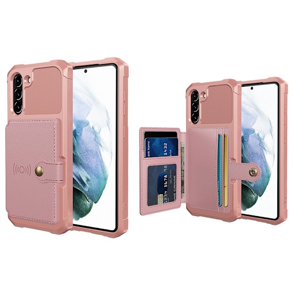 Samsung Galaxy S21 FE - Tyylikäs kuori korttipidikkeellä //Varastossa Roséguld