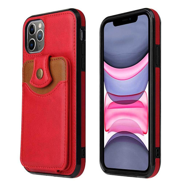 iPhone 12 Pro - Skal med Korthållare Mörkblå