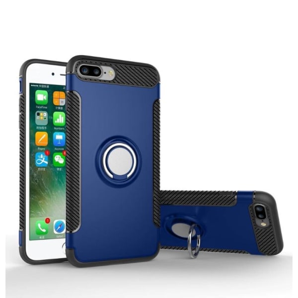 iPhone 6/6S PLUS - HYBRID Carbon skal med Ringhållare FLOVEME Mörkblå