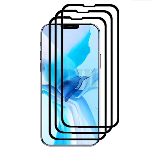 3-PACK iPhone 14 - 2.5D Sk�rmskydd + Kameralinsskydd 0,3mm Transparent