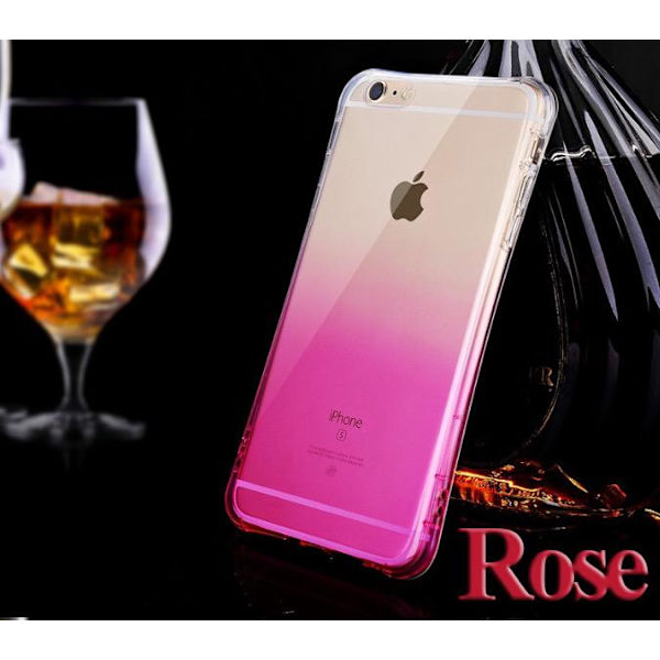 iPhone 6/6S PLUS- Elegant OMBRE silikonskal med extra tjock kant Röd