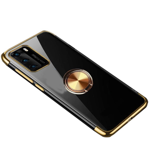 Huawei P40 - Floveme Skal med Ringhållare Silver