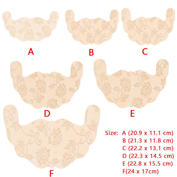 1-Par Bekväma Självhäftande Spets Bröst Tejp Beige C