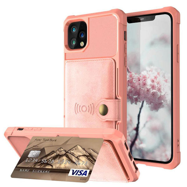 iPhone 11 Pro - Eksklusivt glat etui med kortrum Brun