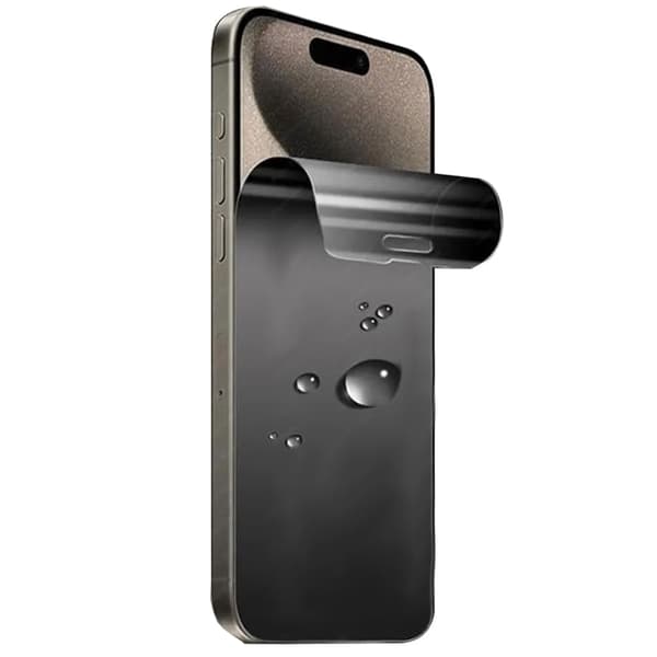 2-PACK iPhone 15  Integritetsskyddande Hydrogel Mjuk Filmskärmskydd Transparent