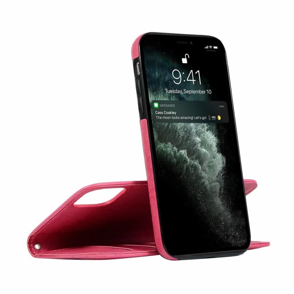 iPhone 13 Mini - LEMAN Plånboksfodral Rosa