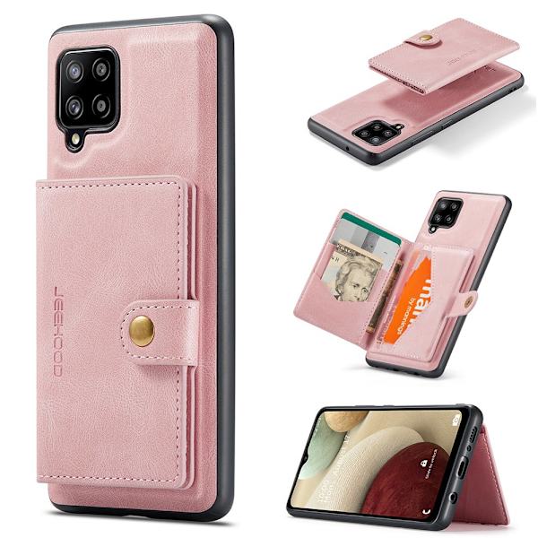 Samsung Galaxy A42 - Stilsäkert Skal med Korthållare Roséguld