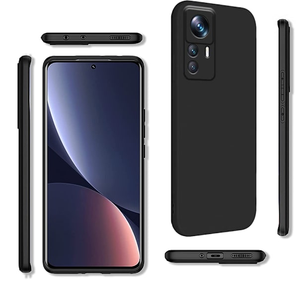 Xiaomi Mi 12T Pro - Tunt Skyddande Skal Svart