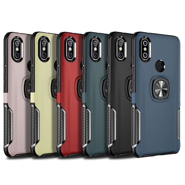 Huawei P20 Lite - Stilrent Skal med Ringhållare (LEMAN) Mörkblå