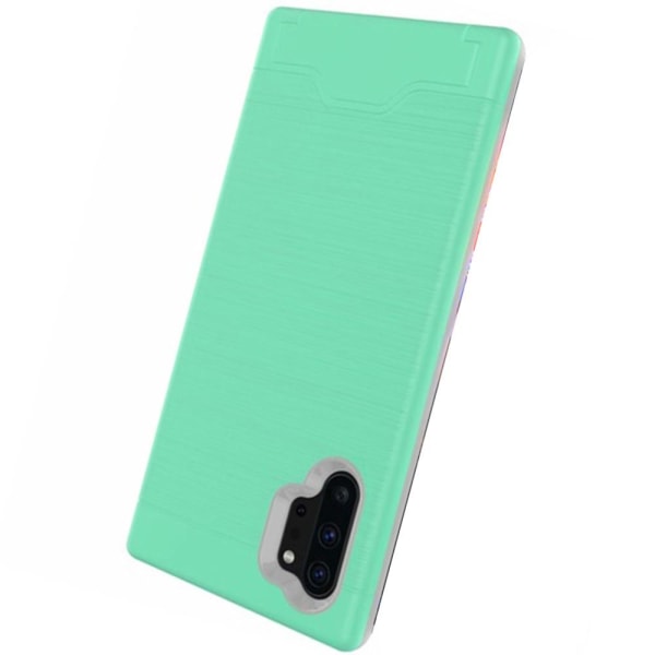 Samsung Galaxy Note10 Plus - Praktiskt Skyddsskal med Kortfack Roséguld