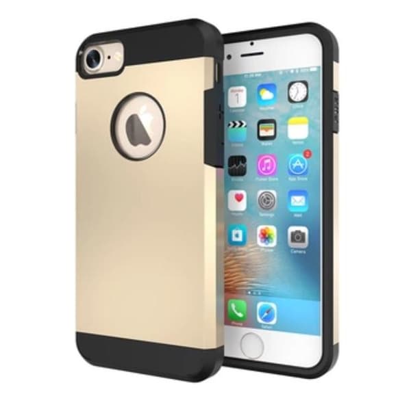 Exklusiv Stilren Händig Hybrid Armor Skal - iPhone 7 FLOVEME Silver Silver/Grå