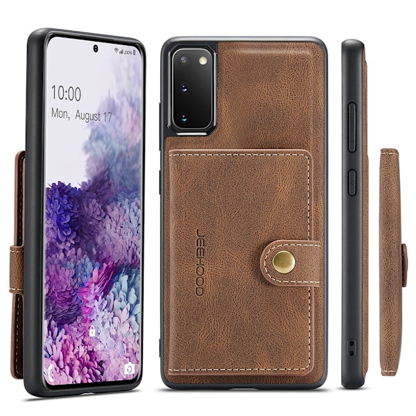 Samsung Galaxy S20 FE - Skal med Kortfack i Lyxig design Brun