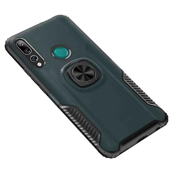 Huawei P Smart Z - Professionellt Skal med Ringhållare Petrol