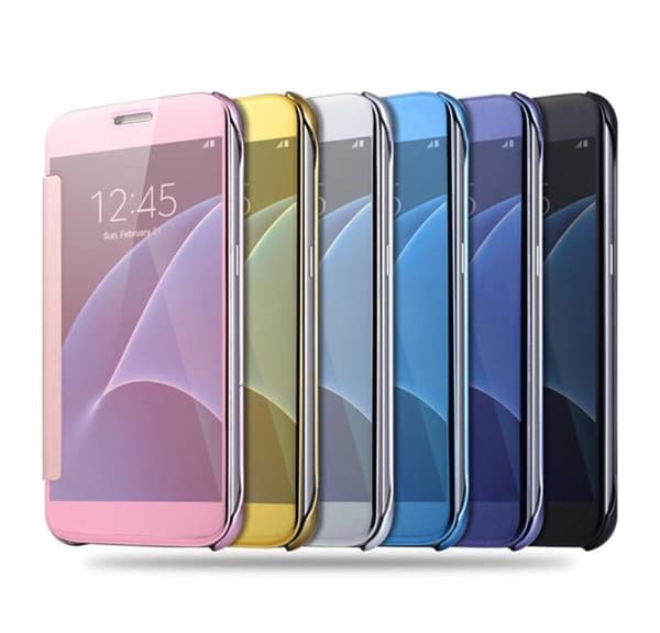 iPhone 6/6S Plus - LEMAN Stilrent Clear View-fodral (ORIGINAL) Guld