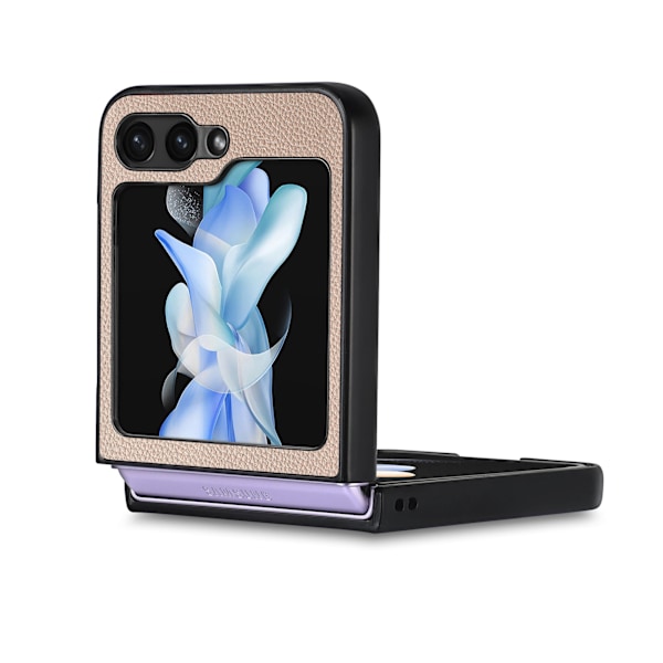 Litchi-mönstrat skal för Samsung Galaxy Z Flip 5 Lila