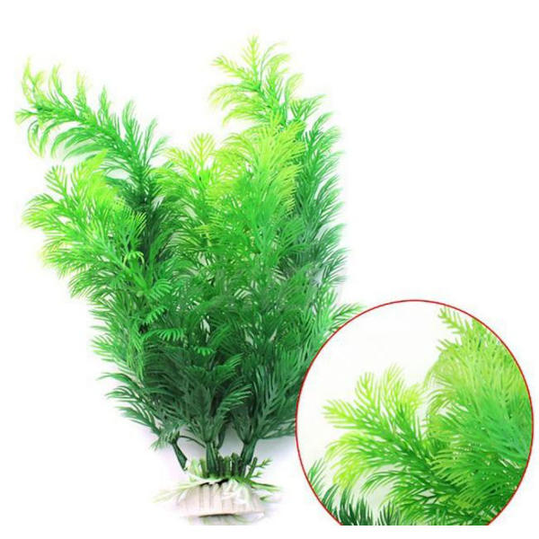 Konstgjord Akvarium Plast Växt Dekoration Grön