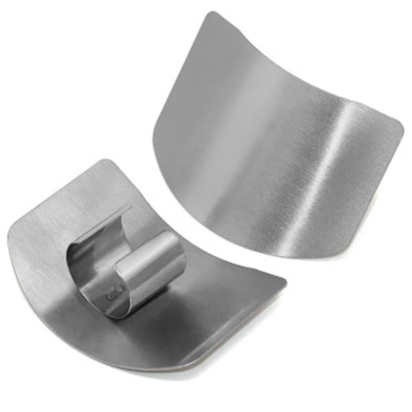 Holdbar fingerbeskytter til køkken i rustfrit stål Silver Stor