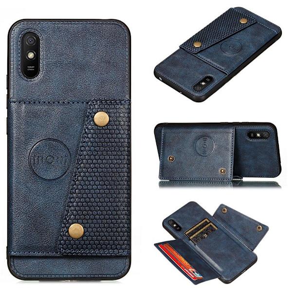 Xiaomi Redmi 9AT - Skal med Korthållare Röd