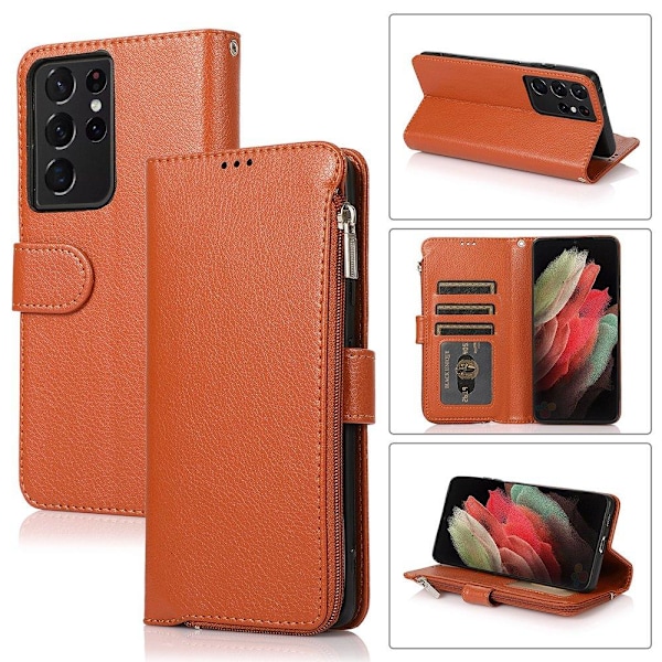 Samsung Galaxy S21 Ultra - Plånboksfodral Svart