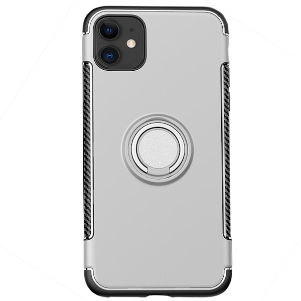 iPhone 12 Mini - Floveme Skal med Ringhållare Silver