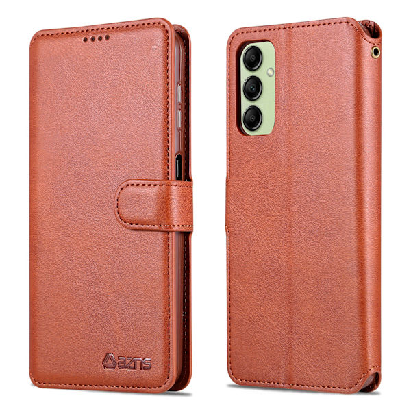 Luxury Leather Wallet case for Samsung galaxy A14 5G Marinblå