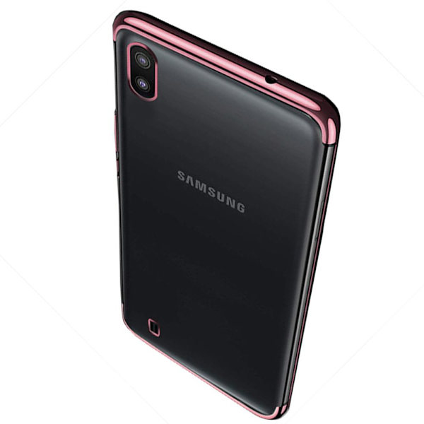 Samsung Galaxy A10 - Stötdämpande Silikonskal (FLOVEME) PinkGold Roséguld