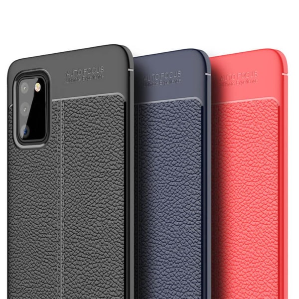Samsung Galaxy S20 - Litchi Läder Design Skal Röd