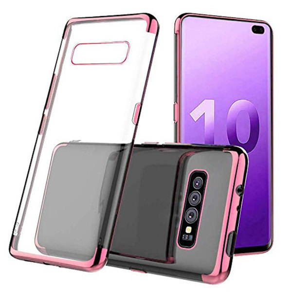 Effektfullt Skal av mjuk Silikon till Samsung Galaxy S10 Roséguld