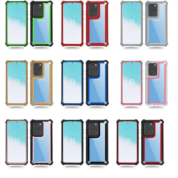Samsung Galaxy S20 Plus - Skyddande Stilsäkert Skal ROSA/VIT