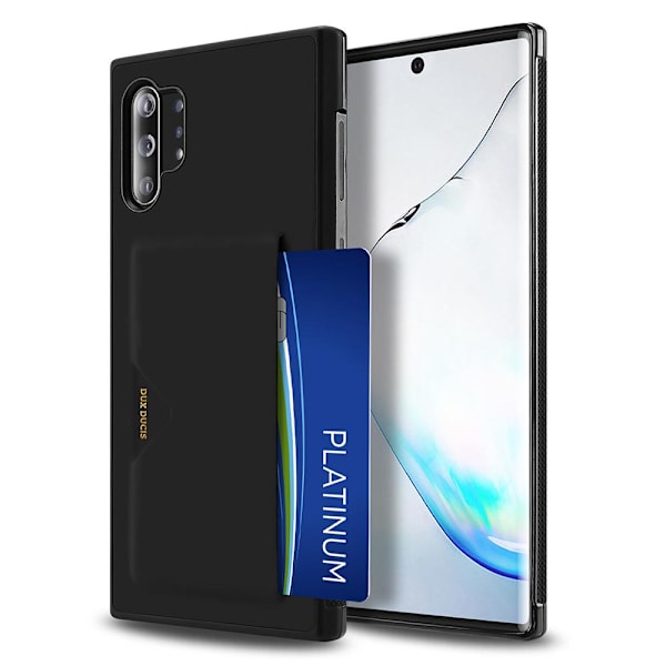 Samsung Galaxy Note10+ - Stilfuldt Etui med Kortlomme DUX DUCIS Svart