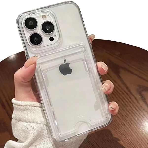 iPhone 16 Pro Max - Långvarigt och Transparent Fodral med Kortfack