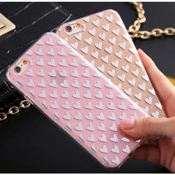 iPhone 6/6S  Elegant Crystalheart-skal från FLOVEME ORIGINAL Pink Rosa