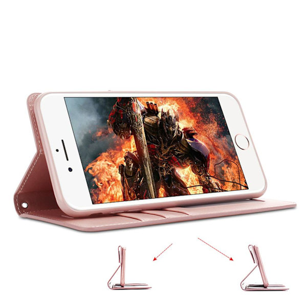 Hanman Plånboksfodral för iPhone 7 Plus Rosa